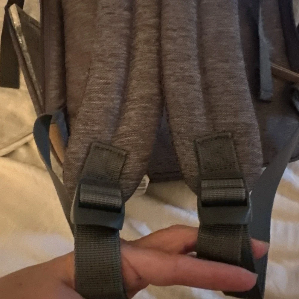 Eddie Bauer First Adventure Cascade  Diaper Bag Backpack Gray Insulated Pockets